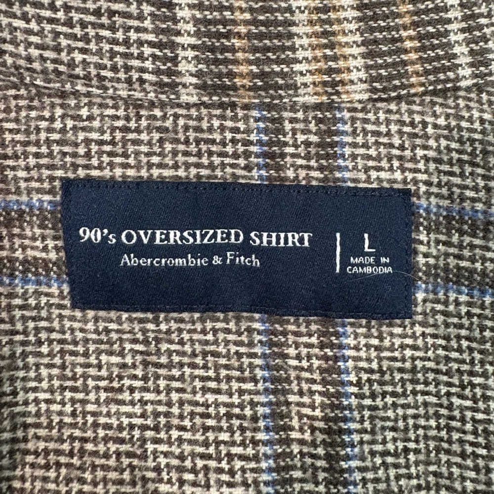 Abercrombie & Fitch Plaid Shirt in Brown and Blue